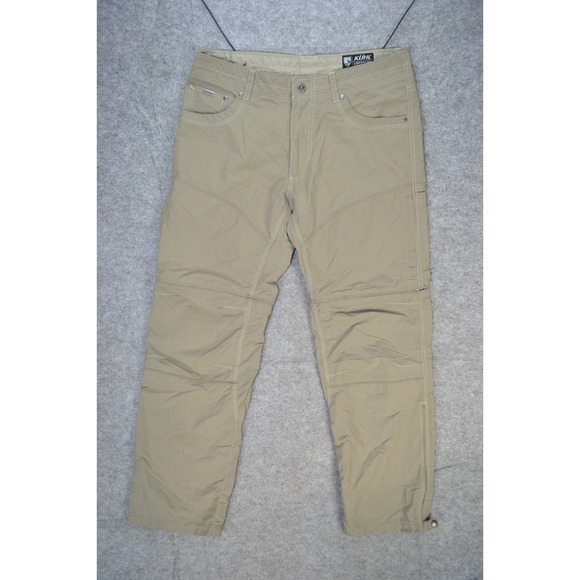 Kuhl Liberator Convertible Pants Khaki Stealth Zip Hiking Mens 36x32 (tag 34x32) - Picture 1 of 16